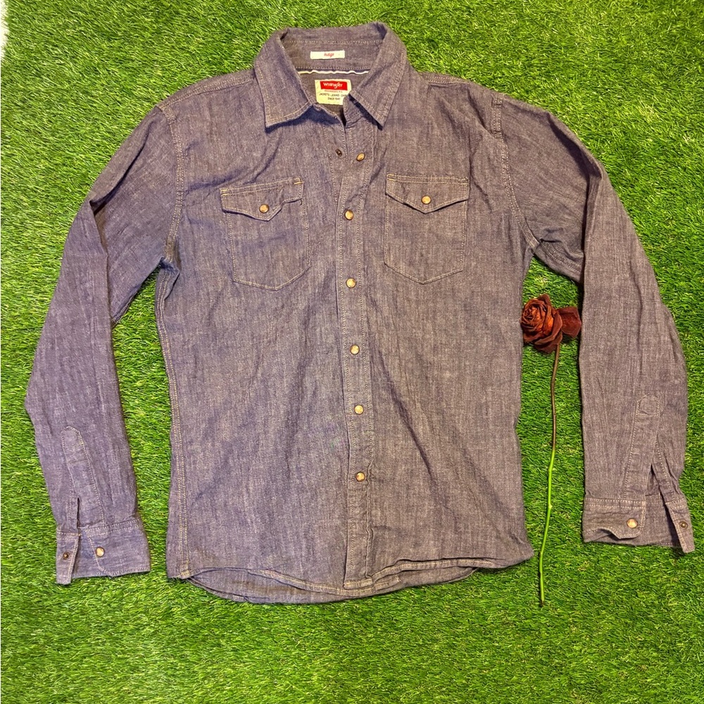 Wrangler Denim indigo button up
